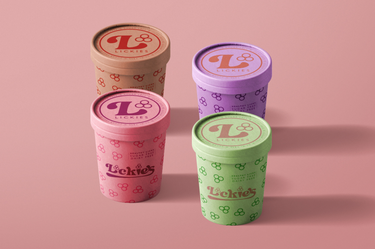 Branding en huisstijl voor ijsjes merk food merk grafisch ontwerper gent