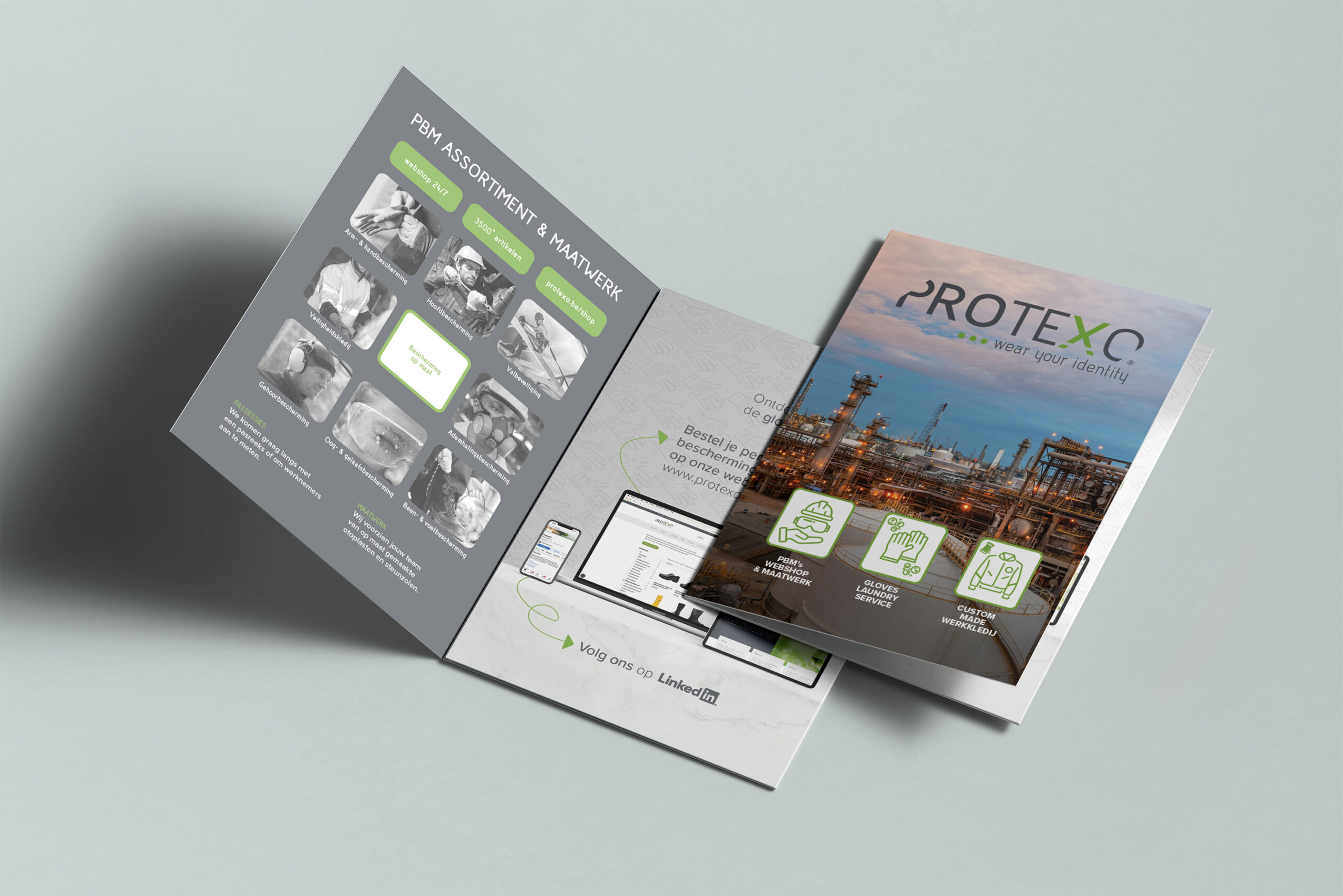 Brochure ontwerp Protexo grafisch ontwerp gent